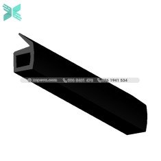 EPDM E-shaped rubber gasket - 13mm x 8.1mm x 1.6mm